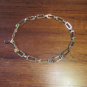 Michael Kors Gold Plated Metal Links Belt 38"